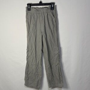 Girls Vanilla Star Light Gray/green Linen Pants